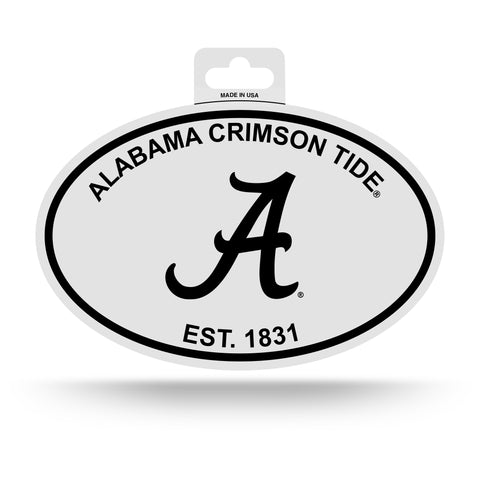 Alabama Crimson Tide Oval Decal Sticker NEW!! 3 x 5 Inches Free Shipping Black & White