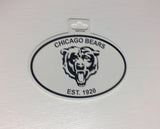 Chicago Bears Oval Decal Sticker NEW!! 3 x 5 Inches Free Shipping Black & White