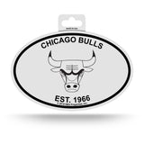 Chicago Bulls Oval Decal Sticker NEW!! 3 x 5 Inches Free Shipping Black & White
