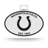 Indianapolis Colts Oval Decal Sticker NEW!! 3 x 5 Inches Free Shipping Black & White