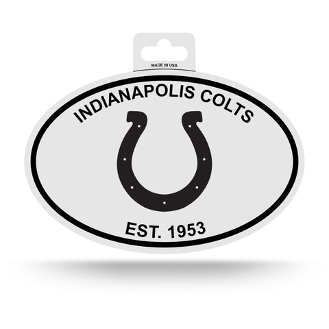 Indianapolis Colts Oval Decal Sticker NEW!! 3 x 5 Inches Free Shipping Black & White