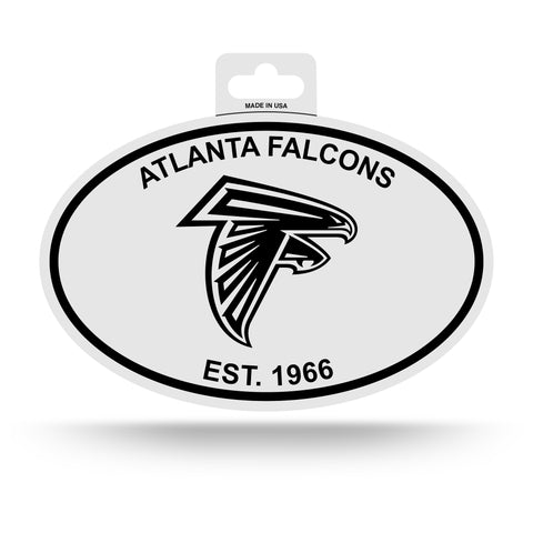 Atlanta Falcons Oval Decal Sticker NEW!! 3 x 5 Inches Free Shipping Black & White