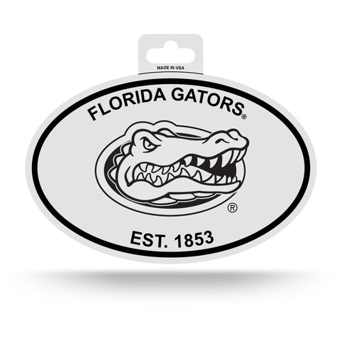 Florida Gators Oval Decal Sticker NEW!! 3 x 5 Inches Free Shipping Black & White