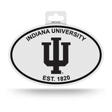 Indiana Hoosiers Oval Decal Sticker NEW!! 3 x 5 Inches Free Shipping Black & White