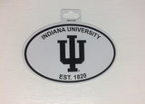 Indiana Hoosiers Oval Decal Sticker NEW!! 3 x 5 Inches Free Shipping Black & White