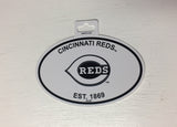 Cincinnati Reds Oval Decal Sticker NEW!! 3 x 5 Inches Free Shipping Black & White