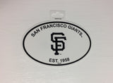 San Francisco Giants Oval Decal Sticker NEW!! 3 x 5 Inches Free Shipping Black & White
