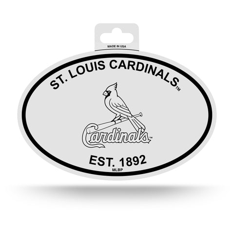 St. Louis Cardinals Oval Decal Sticker NEW!! 3 x 5 Inches Free Shipping Black & White
