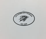 Oklahoma City Thunder Oval Decal Sticker NEW!! 3 x 5 Inches Free Shipping Black & White
