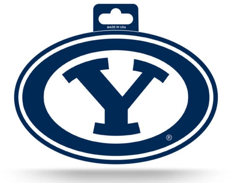 BYU Cougars Oval Decal Full Color Sticker NEW!! 3 x 5 Inches Free Shipping