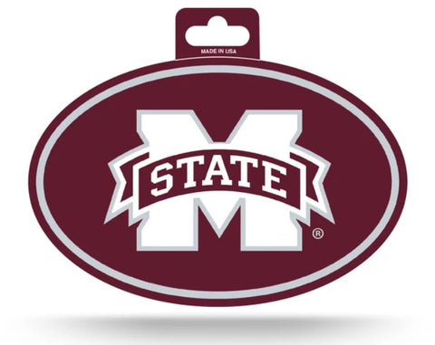 Mississippi State Bulldogs Oval Decal Full Color Sticker NEW!! 3 x 5 Inches Free Shipping