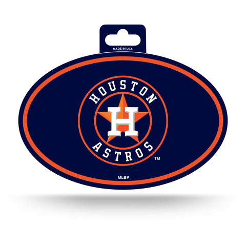 Houston Astros Oval Decal Full Color Sticker NEW!! 3 x 5 Inches Free Shipping