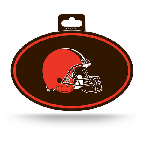 Cleveland Browns Oval Decal Full Color Sticker NEW!! 3 x 5 Inches Free Shipping