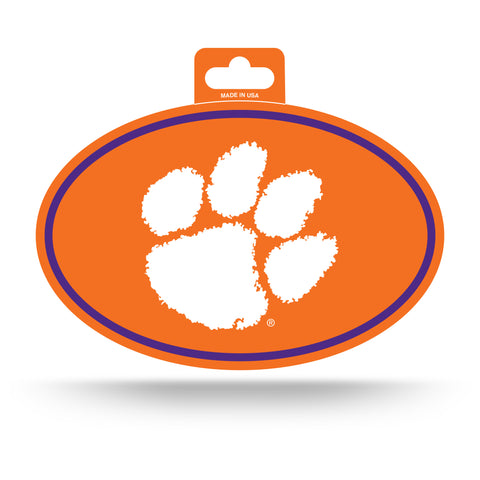 Clemson Tigers Oval Decal Full Color Sticker NEW!! 3 x 5 Inches Free Shipping
