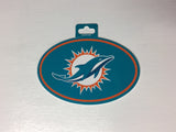 Miami Dolphins Oval Decal Full Color Sticker NEW!! 3 x 5 Inches Free Shipping