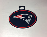 New England Patriots Oval Decal Full Color Sticker NEW!! 3 x 5 Inches Free Shipping