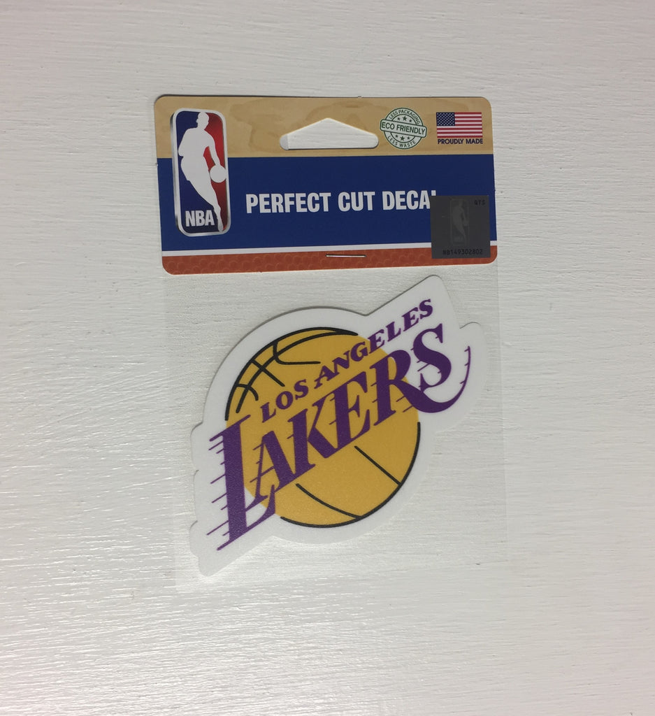 Los Angeles Lakers Logo Die Cut Decal Stickers Perfect Cut 4x2 inches – Hub  City Sports