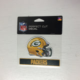 Green Bay Packers Helmet Perfect Cut Die Cut Decal Sticker 3x4 Inches