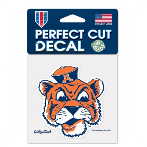 Auburn Tigers Retro Logo Die Cut Decal Stickers Perfect Cut 3x3 inches