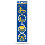 Golden State Warriors Set of 4 Decals Stickers The Quad by Rico 2x2 Inches
