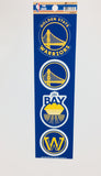 Golden State Warriors Set of 4 Decals Stickers The Quad by Rico 2x2 Inches