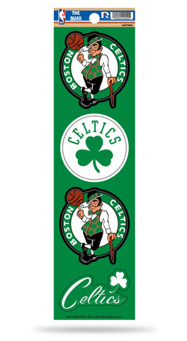 Boston Celtics Set of 4 Decals Stickers The Quad by Rico 2x2 Inches