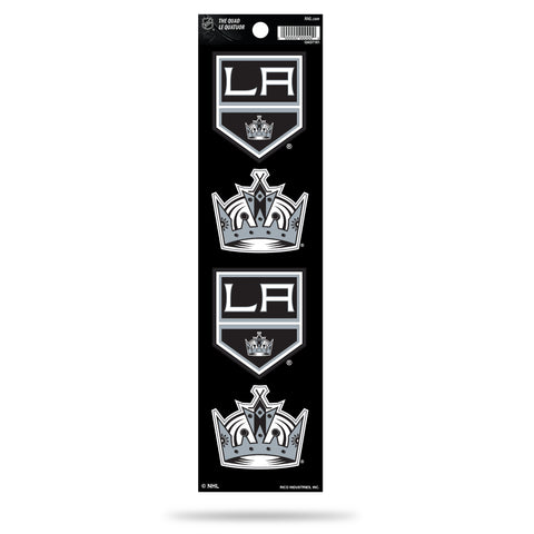 Los Angeles Kings Set of 4 Decals Stickers The Quad by Rico 2x2 Inches