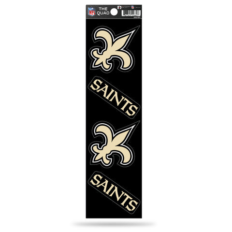 New Orleans Saints Set of 4 Decals Stickers The Quad by Rico 2x2 Inches
