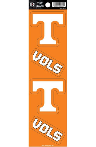 Tennessee Volunteers Set of 4 Decals Stickers The Quad by Rico 2x2 Inches