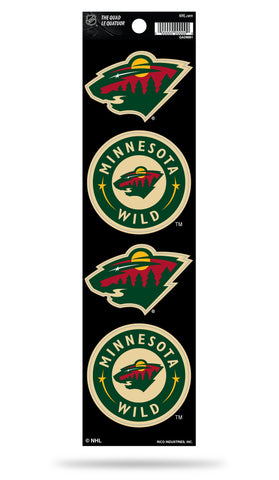 Minnesota Wild Set of 4 Decals Stickers The Quad by Rico 2x2 Inches