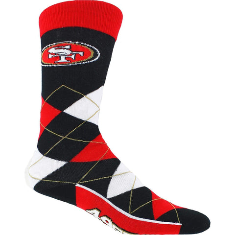San Francisco 49ers Argyle Socks Crew Length One Size Fits Most NEW!