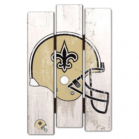 New Orleans Saints Wood Fence Sign NEW! 11"X17" Man Cave
