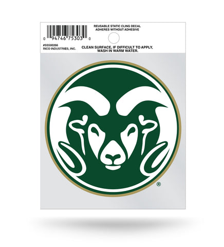 Colorado State Rams Circle Logo Static Cling Sticker NEW!! Window or Car! NCAA