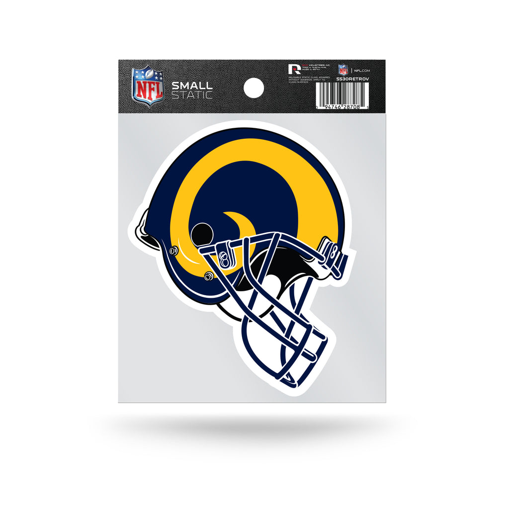 automobile vintage helmet icon flag Los Angeles Rams Retro Helmet Static Cling Sticker NEW!! Window or Car – Hub City Sports
