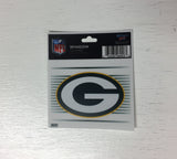 Green Bay Packers Logo Static Cling Sticker NEW!! Window or Car! Wincraft