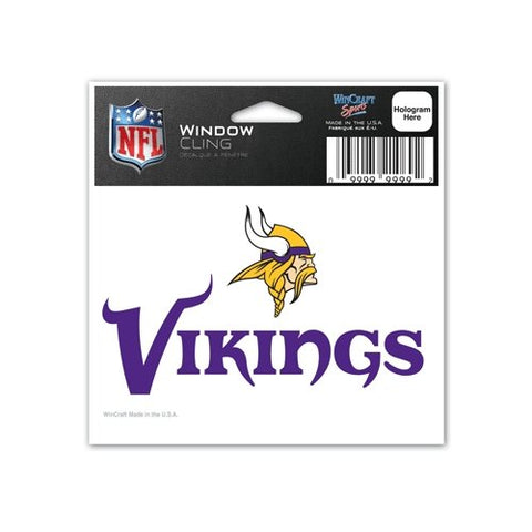 Minnesota Vikings Logo Static Cling Sticker NEW!! Window or Car! Wincraft
