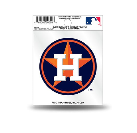 Houston Astros Circle Logo Static Cling Sticker Decal NEW!! Window or Car!