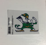 Notre Dame Fightin Irish Leprechaun Logo Static Cling Sticker NEW!! Window or Car!