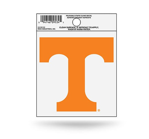Tennessee Volunteers Logo Static Cling Decal Sticker NEW! Free Shipping