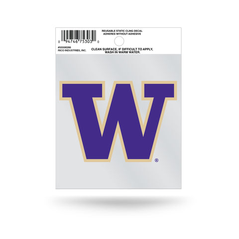 Washington Huskies Static Cling Sticker NEW!! Window or Car! NCAA