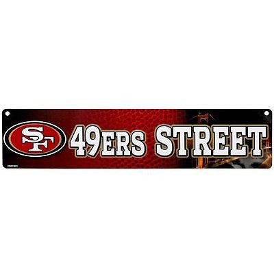 San Francisco 49ers Street Sign NEW! 4"X16" "49ers Street" Man Cave NFL