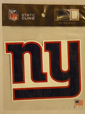 New York Giants Die Cut Static Cling Decal Sticker 5 X 5 NEW!!! Car Window
