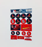 St. Louis Cardinals Vinyl Sticker Sheet 17 Decals 5x7 Inches