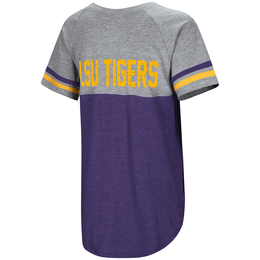 LSU Tigers Womens Shirt Purple Free Shipping Bling Rhinestones