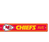 Kansas City Chiefs Street Sign NEW! 4"X 24" "Chiefs Ave" Man Cave NFL