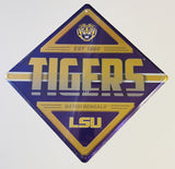 LSU Tigers Metal Sign Diamond Shape NEW! 16x16 Inches Man Cave Free Shipping