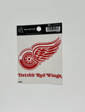 Detroit Red Wings Small Static Cling 3x4 Inches Wordmark