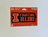 Illinois Fighting Illini Die-Cut Decal Window, Car or Laptop! 5x2 Inches