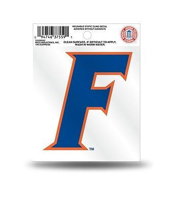 Florida Gators F Logo Static Cling Sticker NEW!! Window or Car!