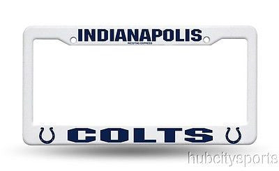 Indianapolis Colts White Plastic License Plate Frame NEW NFL